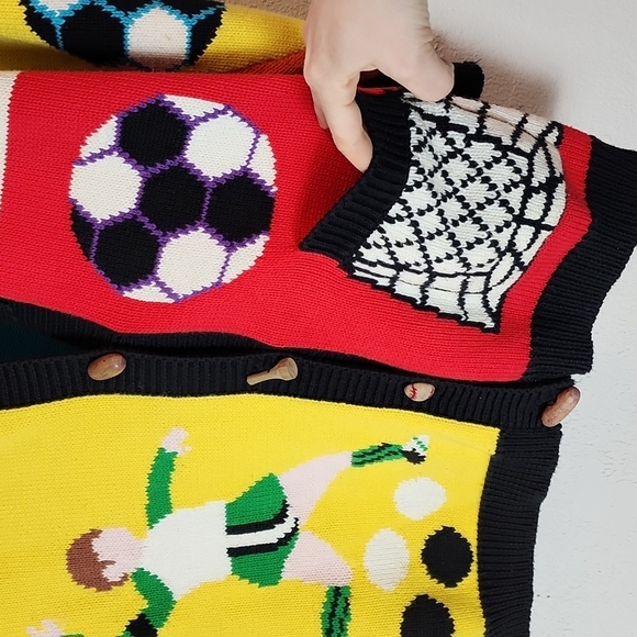 Jack B Quick Vintage sports sweater cardigan, sz L - Picture 3 of 12